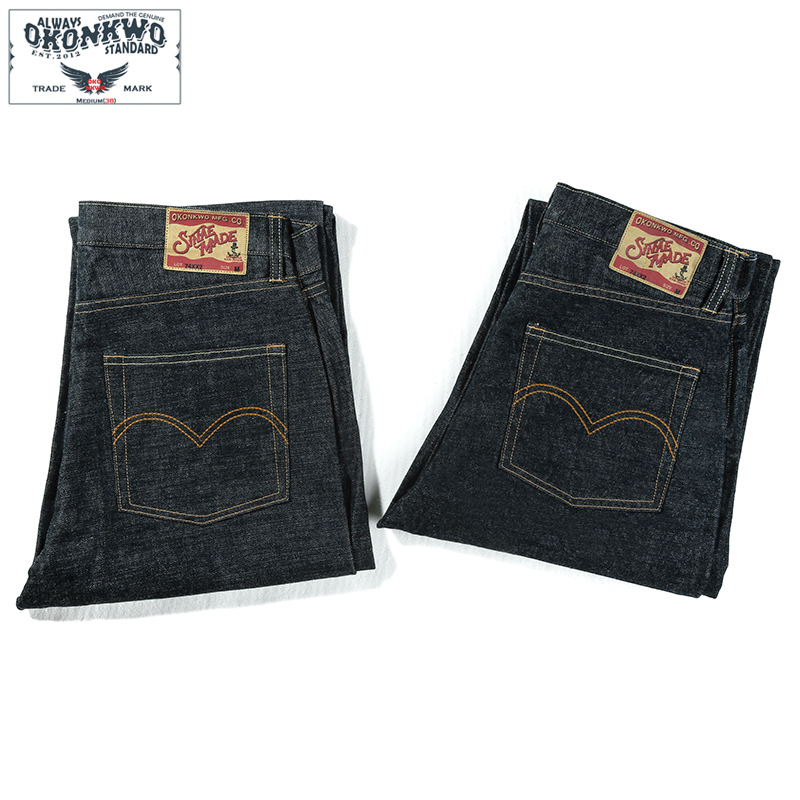 Levis Jeans 501 - Nowe jeansy męskie OKONKWO 15oz, ciężkie,