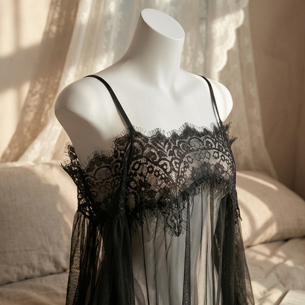 Damska czarna bielizna typu ba – Babydoll Chemise Night recenzja i cena