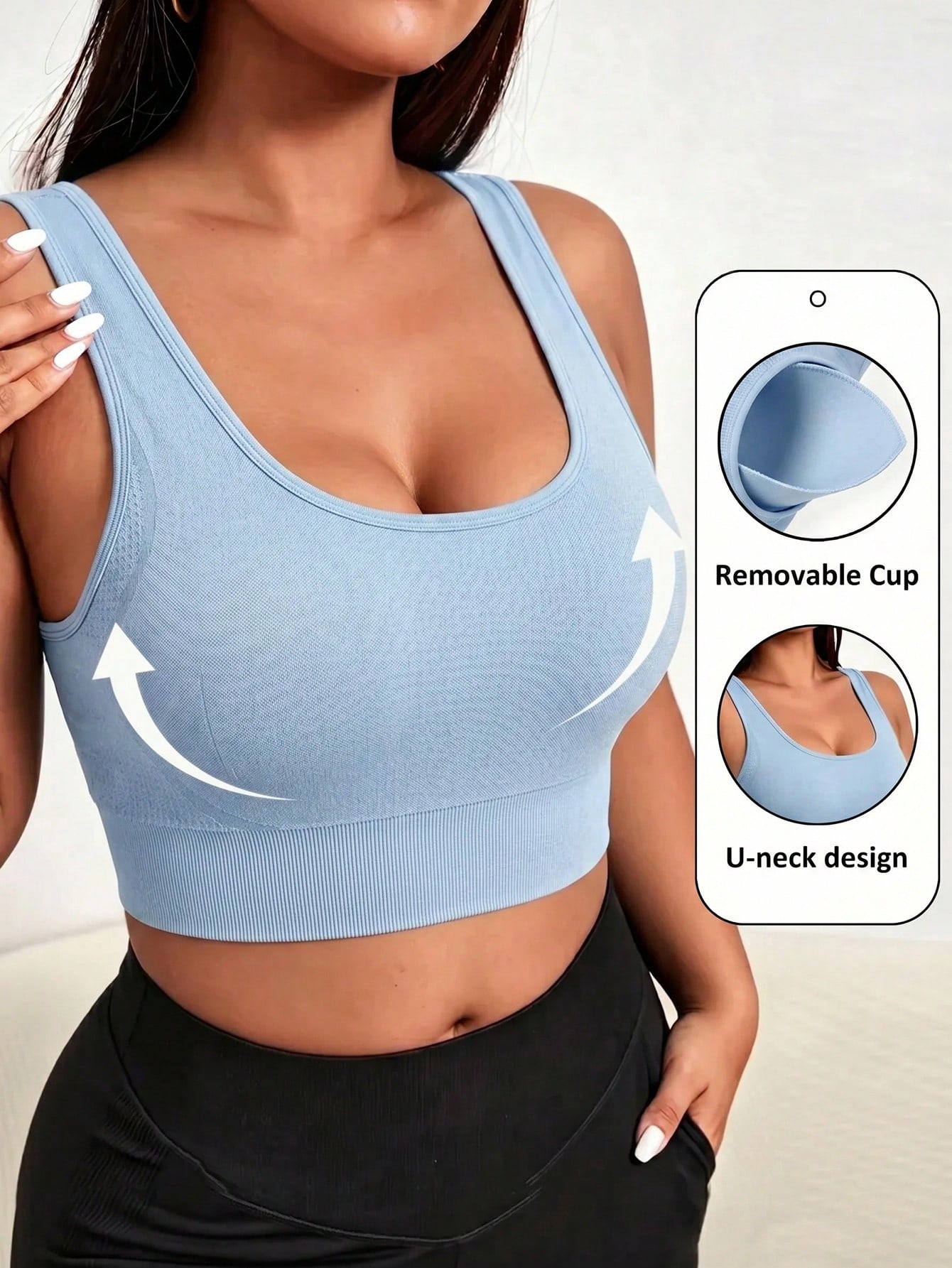 Bezszwowy biustonosz sportowy  – Push Up Bra Padded recenzja i cena